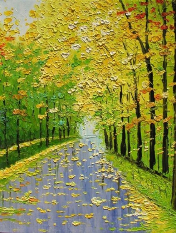 easy fall acrylic paintings