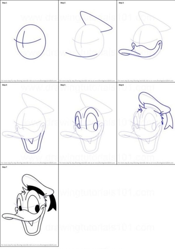 Easy Step by Step Tutorials to Draw a Cartoon Face 15