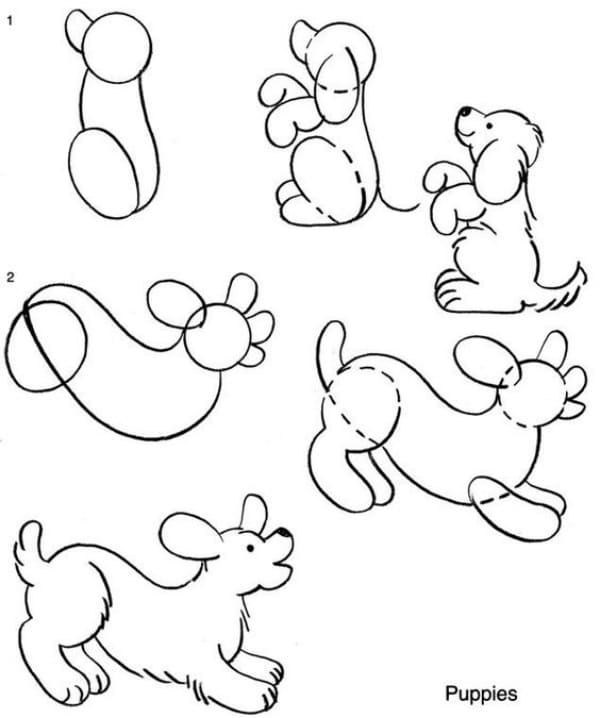 Easy How to Draw a Beagle Tutorial and Beagle Coloring Page