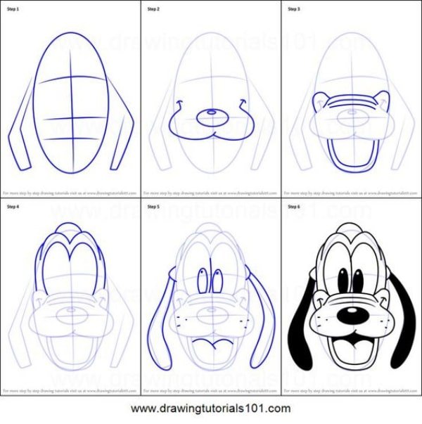 How To Draw A Dog Face Step By Step / Simply print the drawing sheet