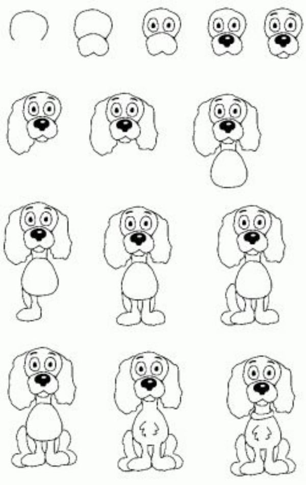 How to Draw a Dog Step by Step Dog Drawing Tutorials Artisticaly