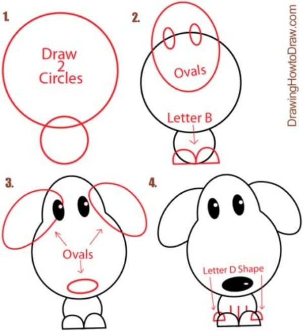 How to Draw a Dog | Step by Step Dog Drawing Tutorials | Artisticaly ...