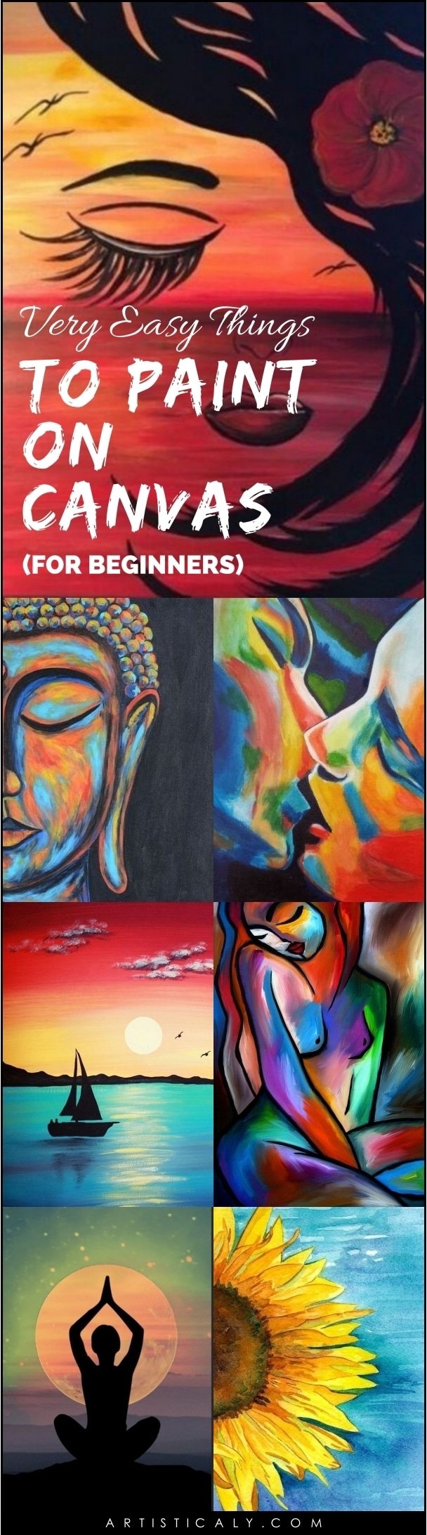 simple canvas paintings for beginners
